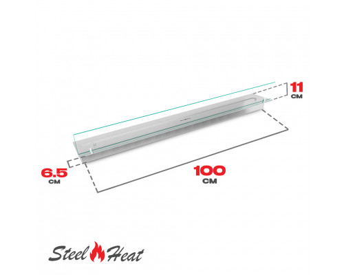 Топливный блок SteelHeat LINE GLASS 1000